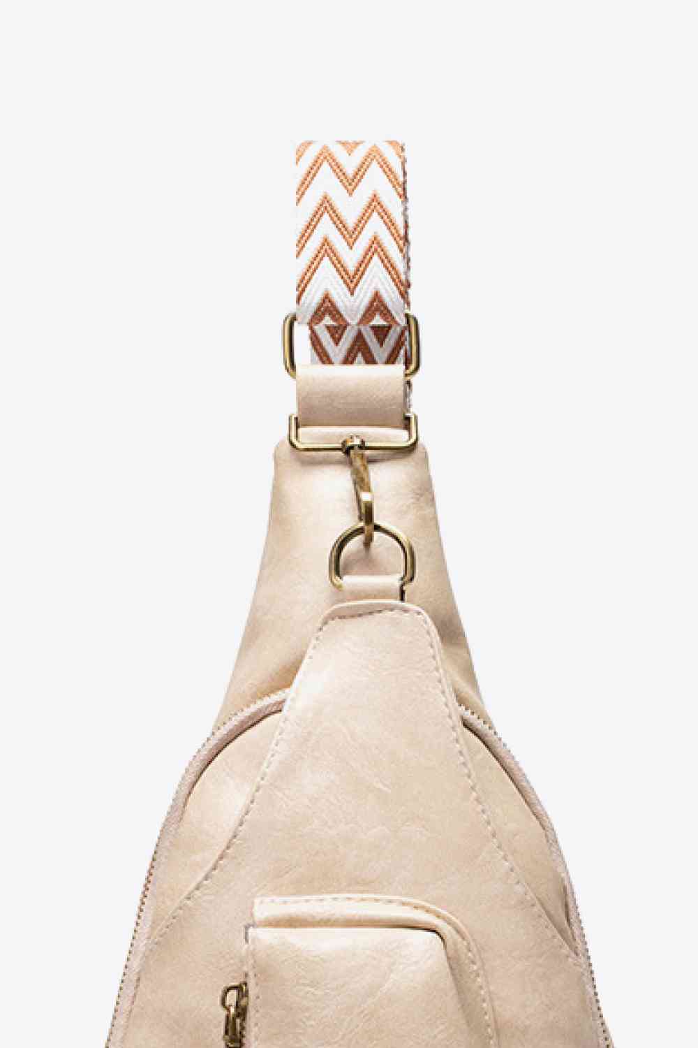 Ally Sling Bag – Adjustable Woven Strap Crossbody Bag with Multiple Pockets for Daily Use