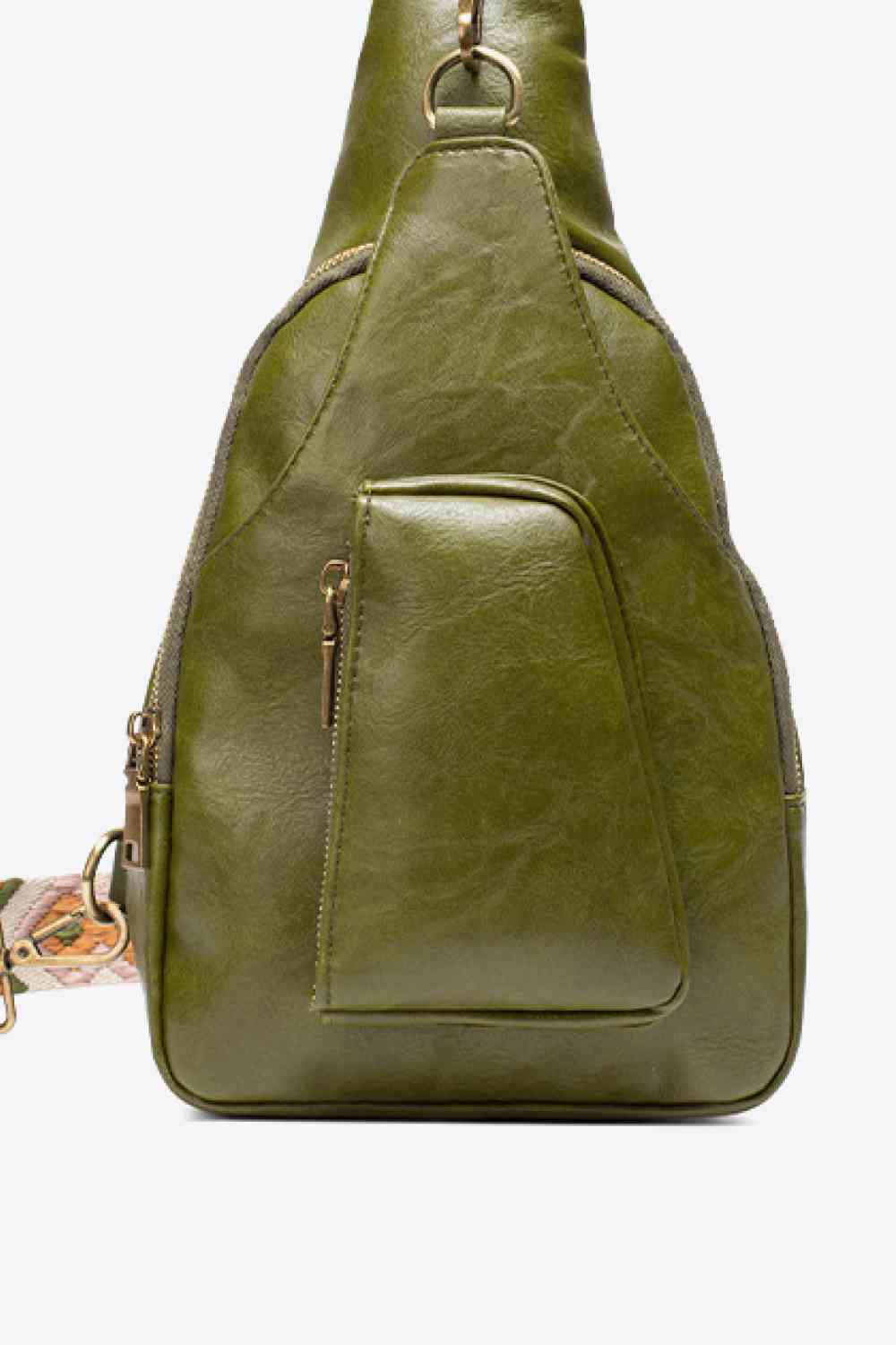 Ally Sling Bag – Adjustable Woven Strap Crossbody Bag with Multiple Pockets for Daily Use