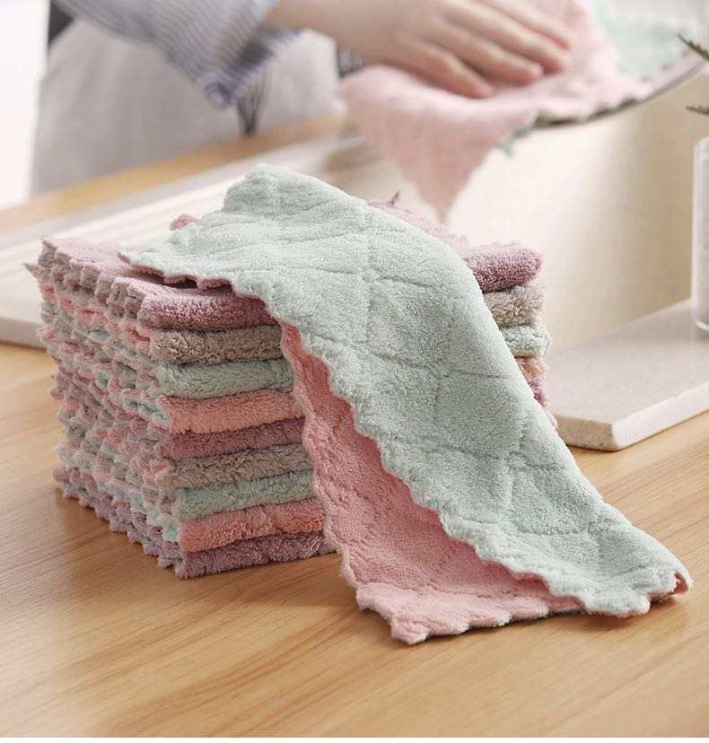 Set of 10 Microfiber Cleaning Towels – Ultra-Absorbent Lint-Free Cloths for Home, Car &amp; Kitchen