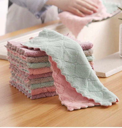 Set of 10 Microfiber Cleaning Towels – Ultra-Absorbent Lint-Free Cloths for Home, Car &amp; Kitchen
