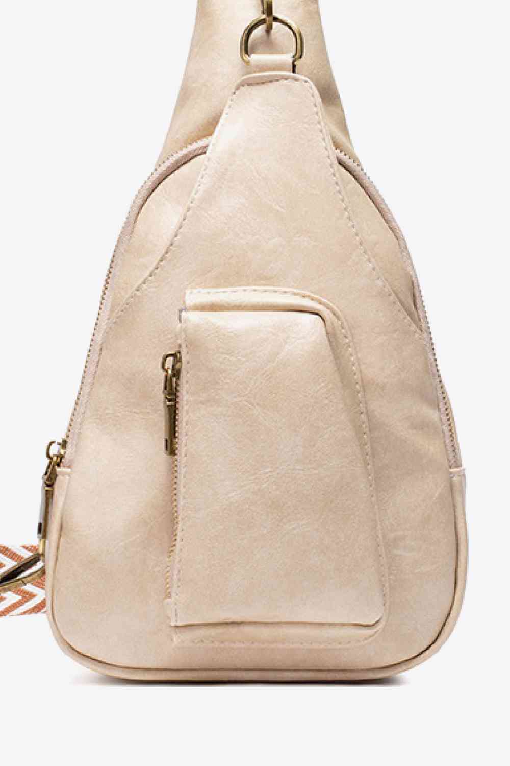 Ally Sling Bag – Adjustable Woven Strap Crossbody Bag with Multiple Pockets for Daily Use