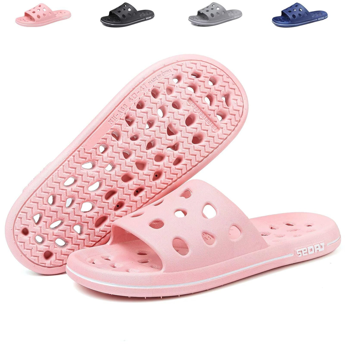 FINLEOO Arch Support Shower Shoes for Women &amp; Men – Quick Dry Non-Slip Pool Slides for Gym, Dorm &amp; Beach