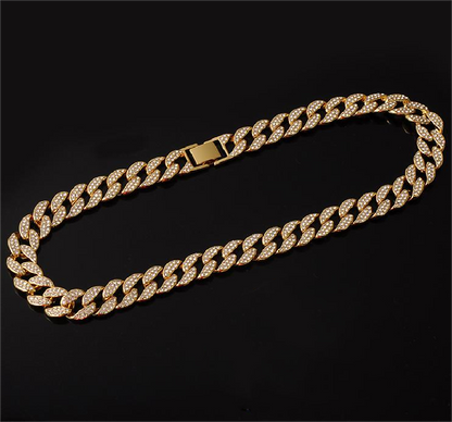 Cuban Chain Jewelry Set – Matching Necklace, Bracelet &amp; Watch in Gold or Silver for Men &amp; Women