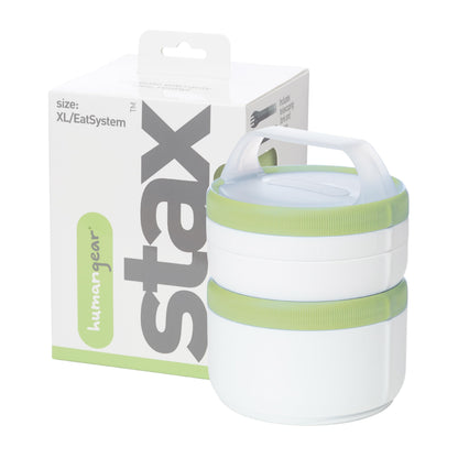 humangear Eat System XL – Stackable Food Containers with Collapsible Utensils for Travel &amp; Camping
