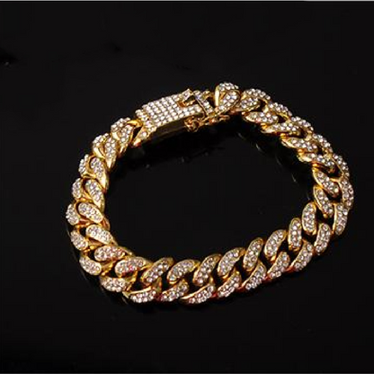 Cuban Chain Jewelry Set – Matching Necklace, Bracelet &amp; Watch in Gold or Silver for Men &amp; Women