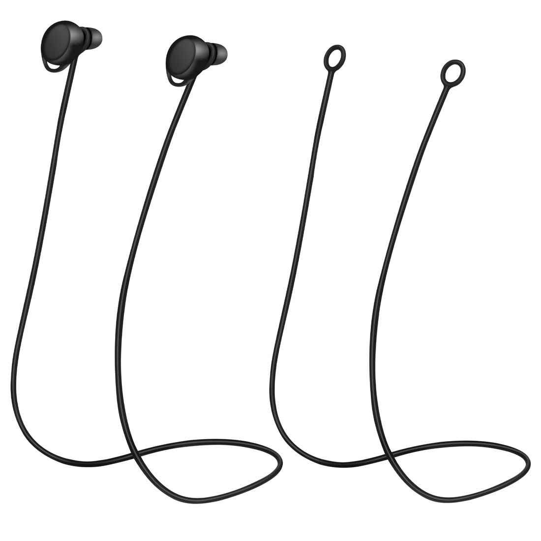 Nogeqi 2-Pack Silicone Earplug Lanyard – Flexible Loop Cord to Keep Earplugs &amp; Earbuds Safe
