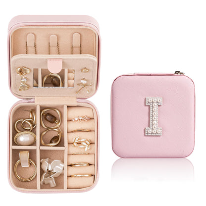 HBselect Personalised Travel Jewelry Case – Waterproof PU Leather Jewellery Organiser with Mirror for Women