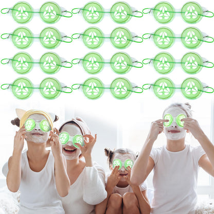 Skicuff 12-Pack Cucumber Gel Eye Masks – Cooling &amp; Heating Eye Pads for Spa, Slumber Party &amp; Self-Care