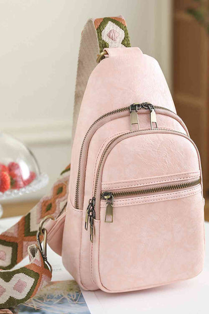 Adored Vegan Leather Sling Bag – Eco-Friendly Adjustable Crossbody Bag for Women