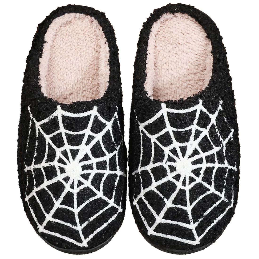 Halloween Pumpkin Plush Slippers – Soft Fluffy Non-Slip Indoor Outdoor Slippers for Women &amp; Men