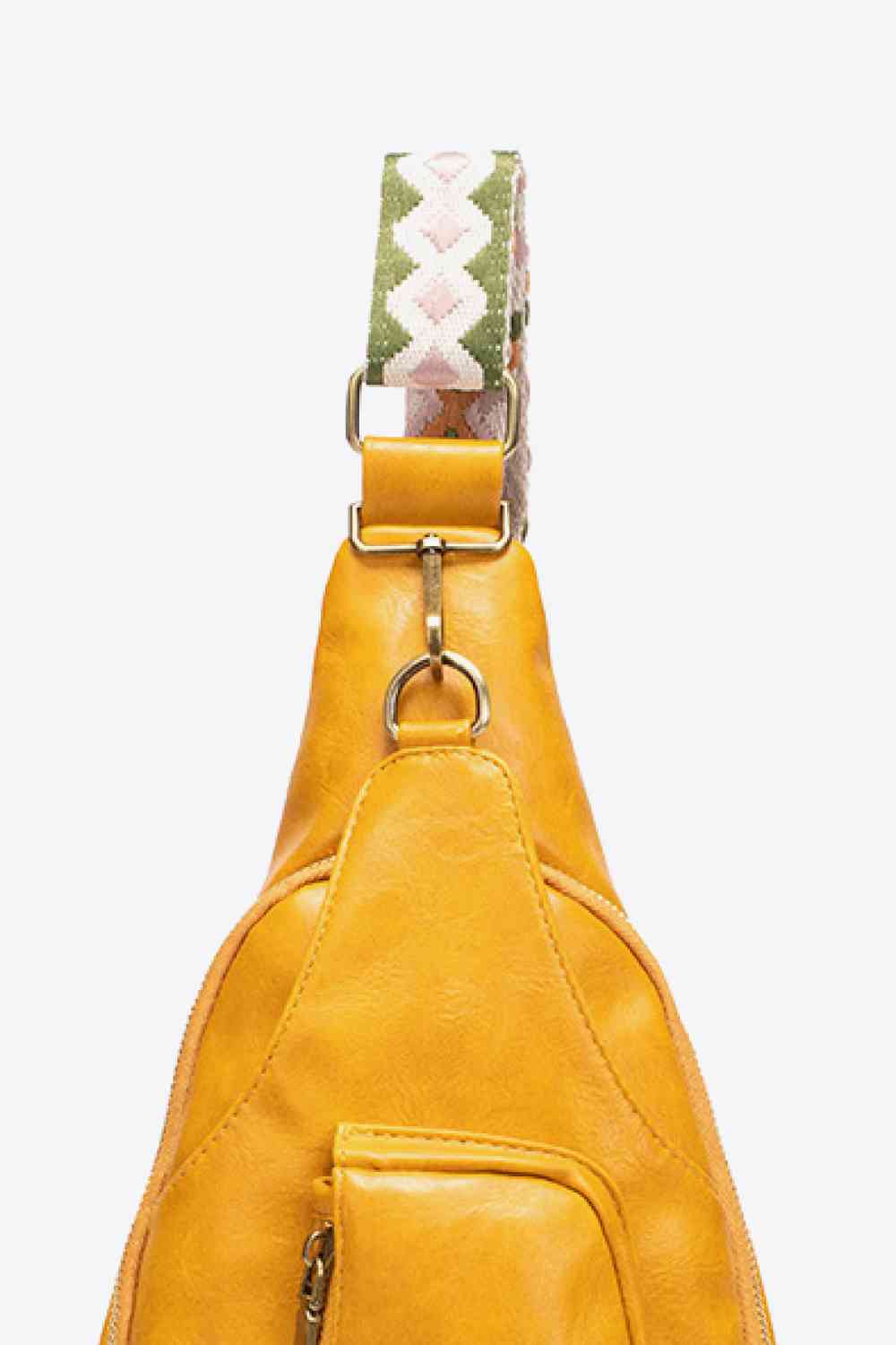 Ally Sling Bag – Adjustable Woven Strap Crossbody Bag with Multiple Pockets for Daily Use