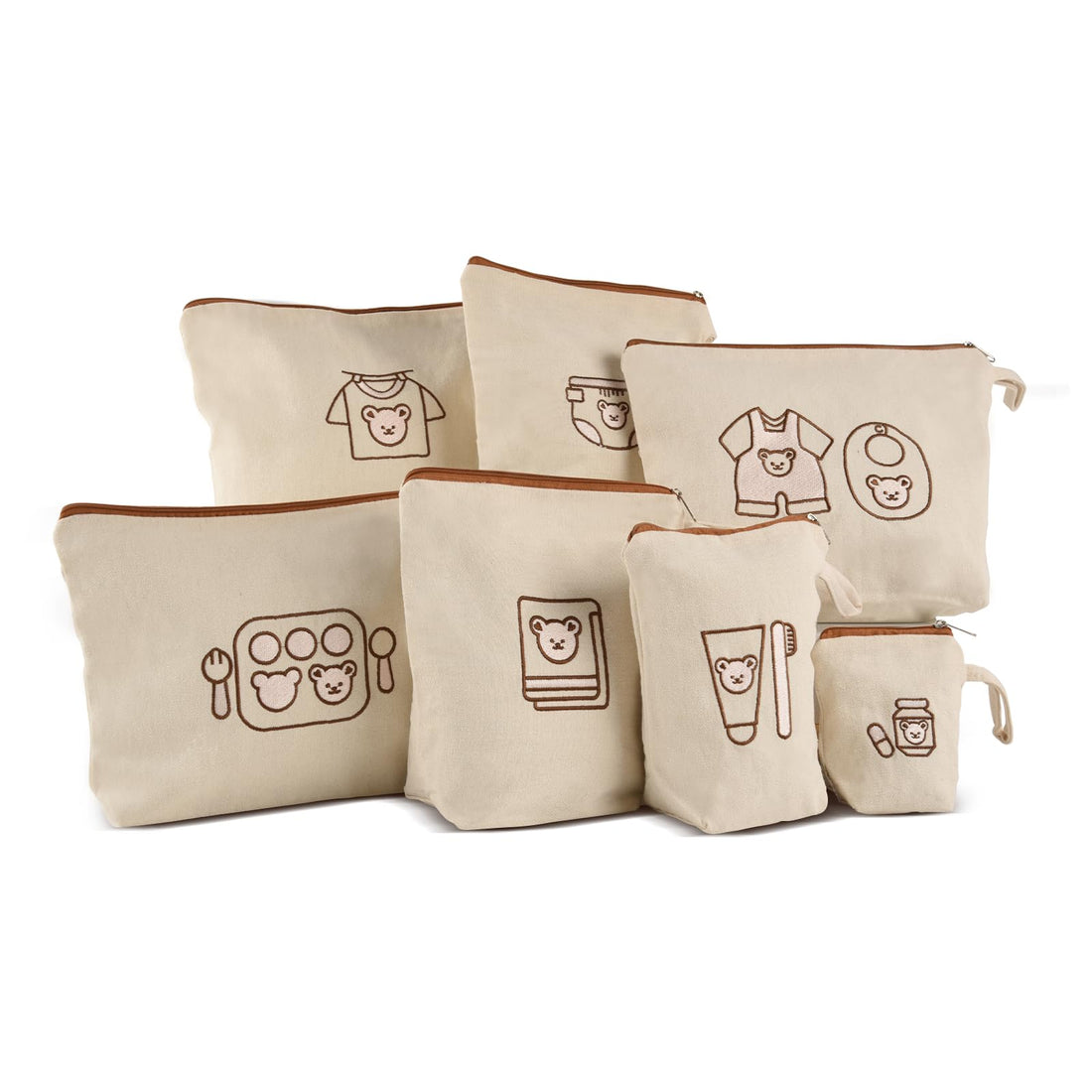 Mini Nomad 7-Piece Baby Diaper Bag Organizer Set – Waterproof Travel Packing Pouches