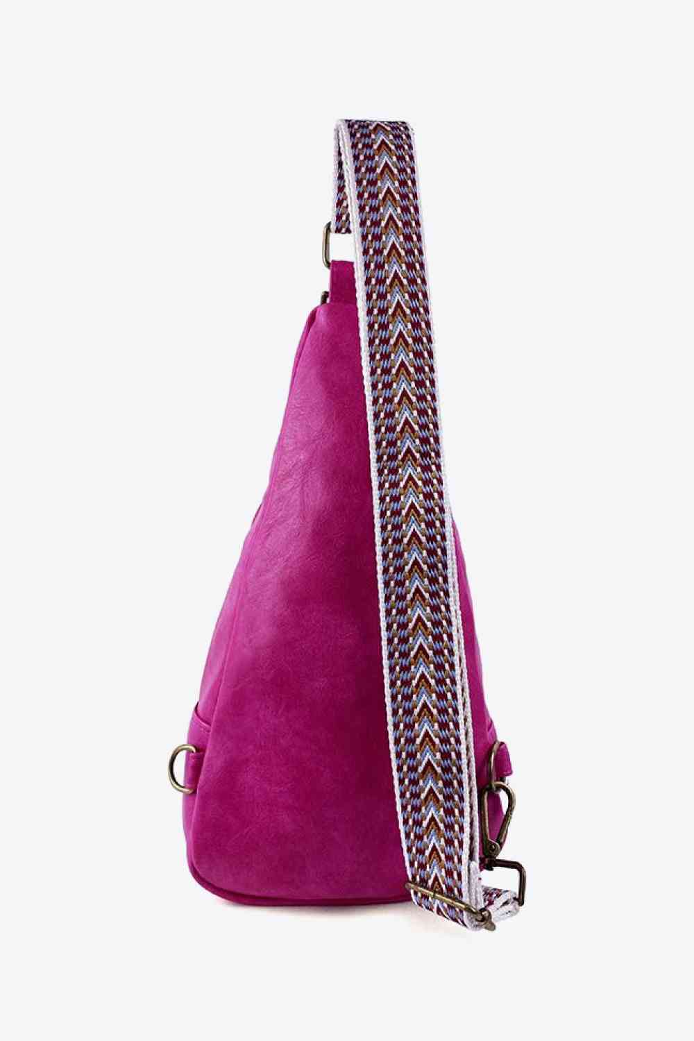 Ally Sling Bag – Adjustable Woven Strap Crossbody Bag with Multiple Pockets for Daily Use