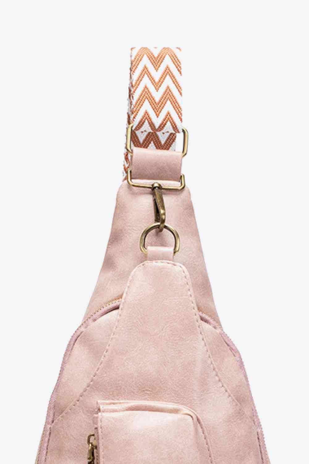 Ally Sling Bag – Adjustable Woven Strap Crossbody Bag with Multiple Pockets for Daily Use