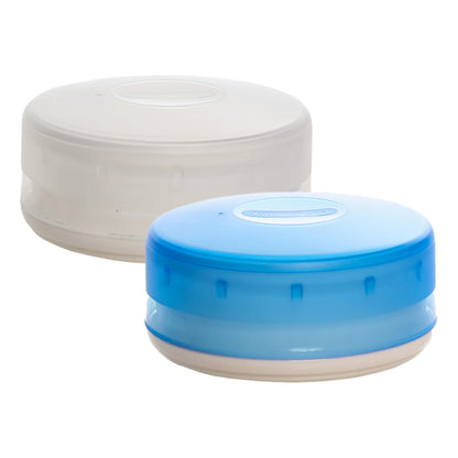 humangear GoTubb Hard Container – One-Handed Easy Open, BPA-Free Food Safe Storage, Large Clear/Blue