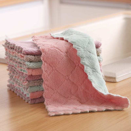 Set of 10 Microfiber Cleaning Towels – Ultra-Absorbent Lint-Free Cloths for Home, Car &amp; Kitchen