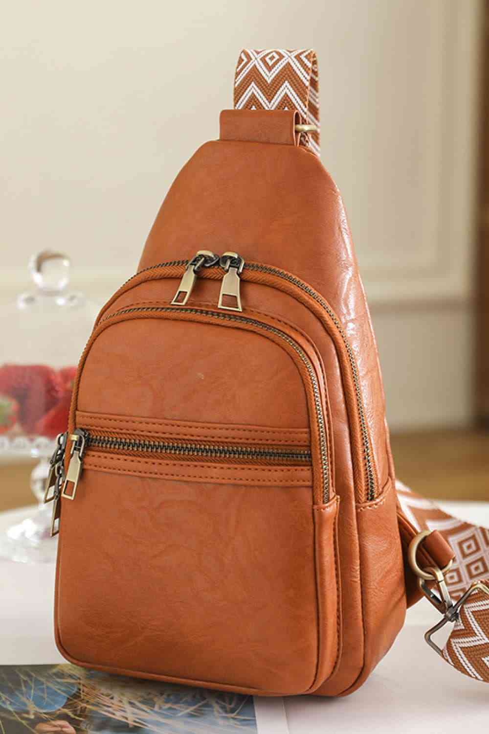 Adored Vegan Leather Sling Bag – Eco-Friendly Adjustable Crossbody Bag for Women