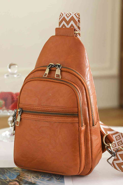 Adored Vegan Leather Sling Bag – Eco-Friendly Adjustable Crossbody Bag for Women