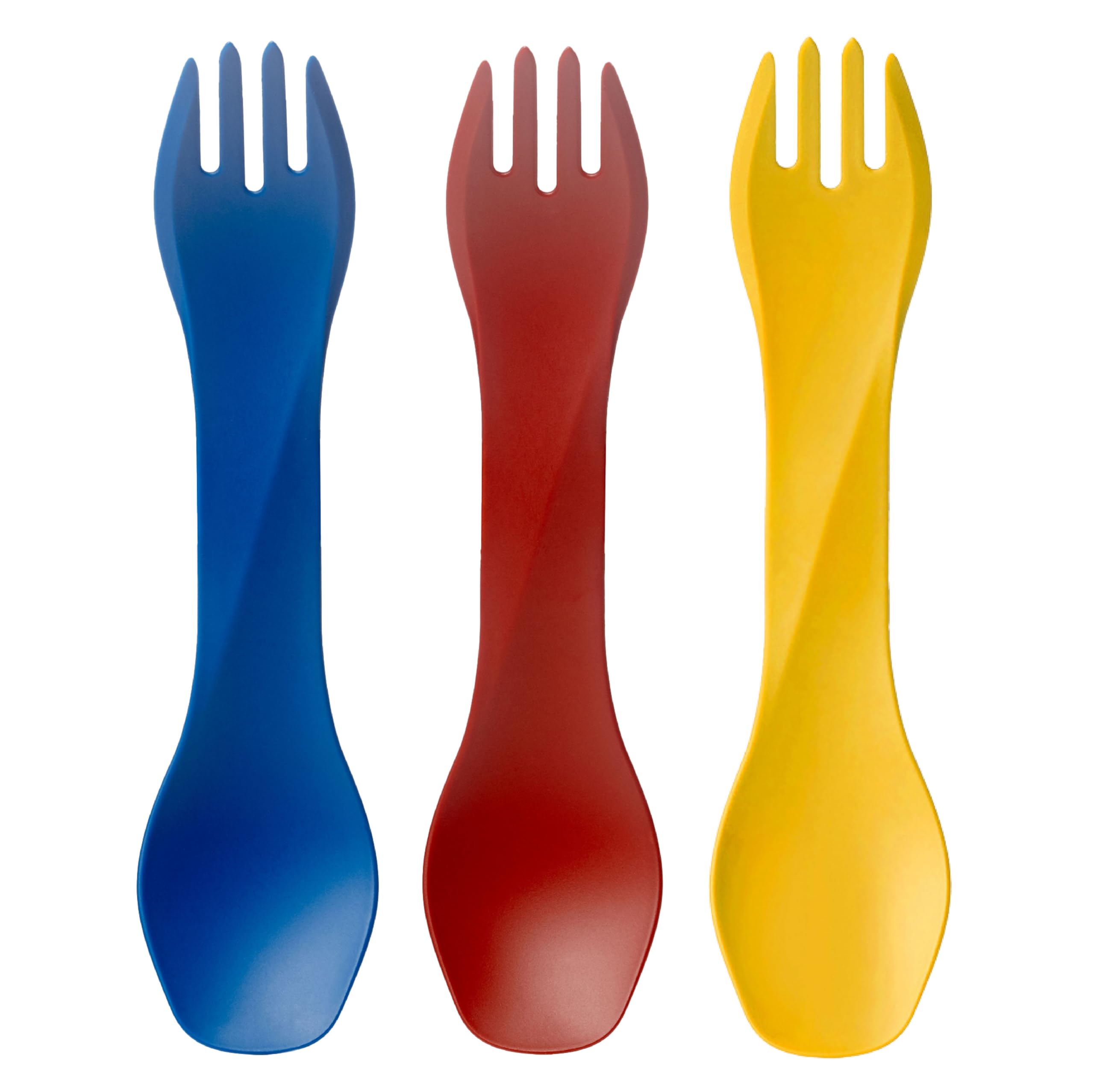 humangear GoBites Uno 3-Pack – Portable Convertible Spork Travel Utensils for Camping, Work &amp; Kids