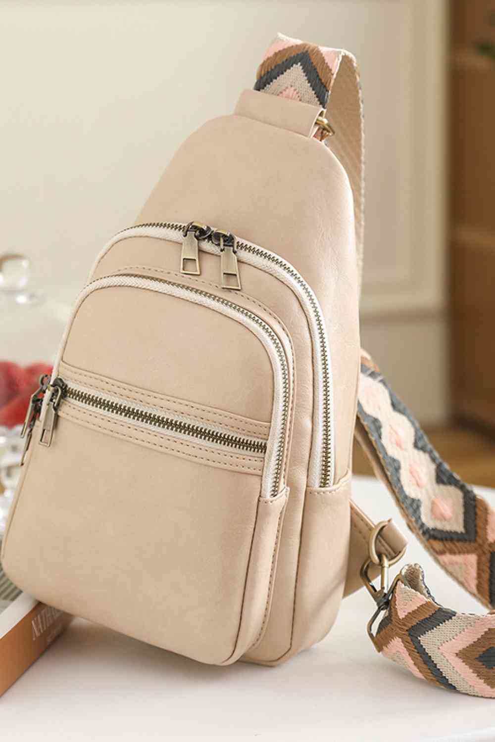 Adored Vegan Leather Sling Bag – Eco-Friendly Adjustable Crossbody Bag for Women