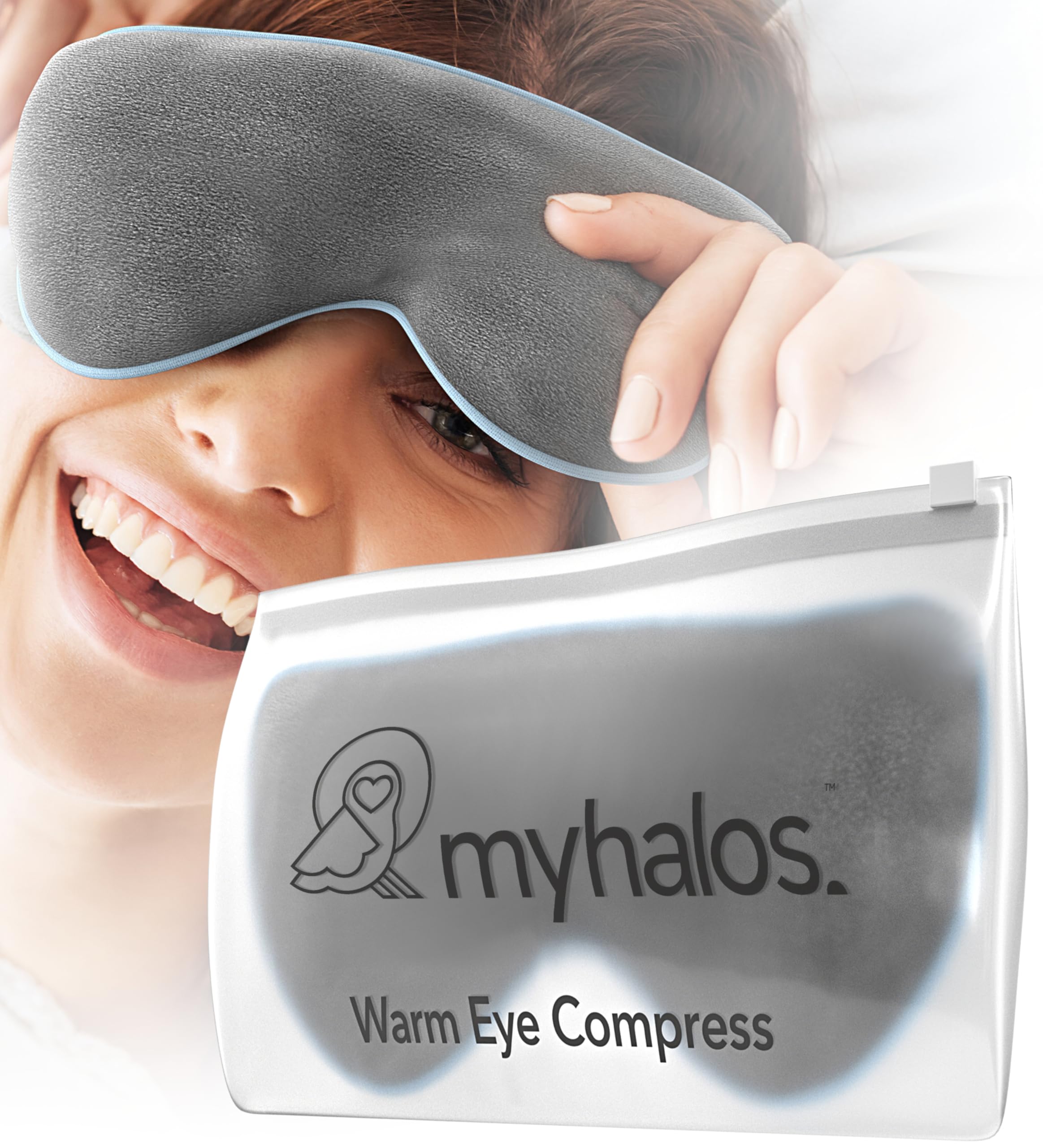 Microwavable Moist Heat Eye Compress Mask – Reusable Warm Eye Compress for Dry Eyes, Blepharitis &amp; Stye Treatment